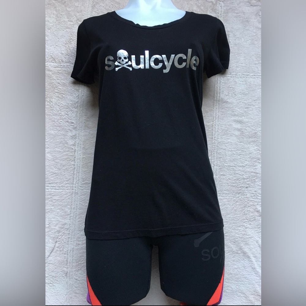 SOUL CYCLE T-Shirt & Soul Cycle/Nike Leggings Set, Size XS, Black, EUC - Picture 2 of 11